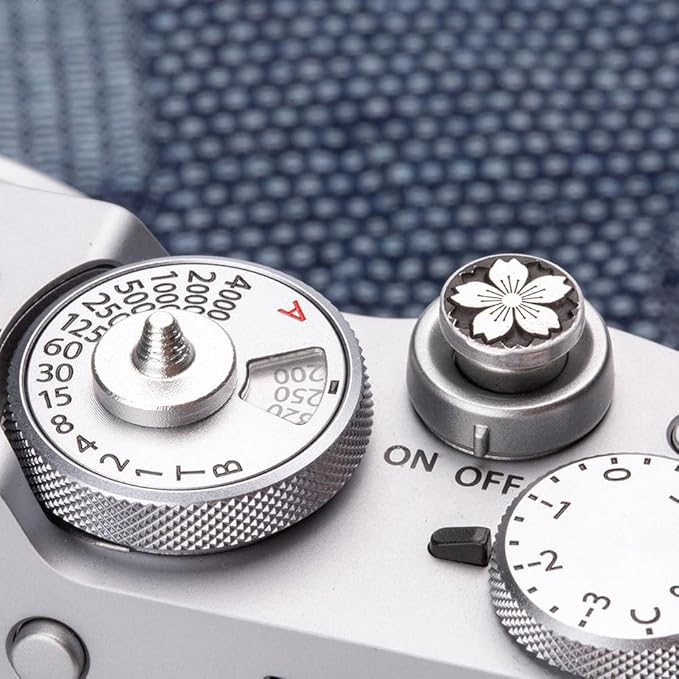 Camera Metal Hot Shoe Cover Shutter Buttons for FUJIFILM X100VI X100V XPro3 XPro2 XPro1 X-T4 X-T3 X-T50 X-T30 for NikonZF Z5 Z6 for Canon (Black-Shutter Decorative Button)