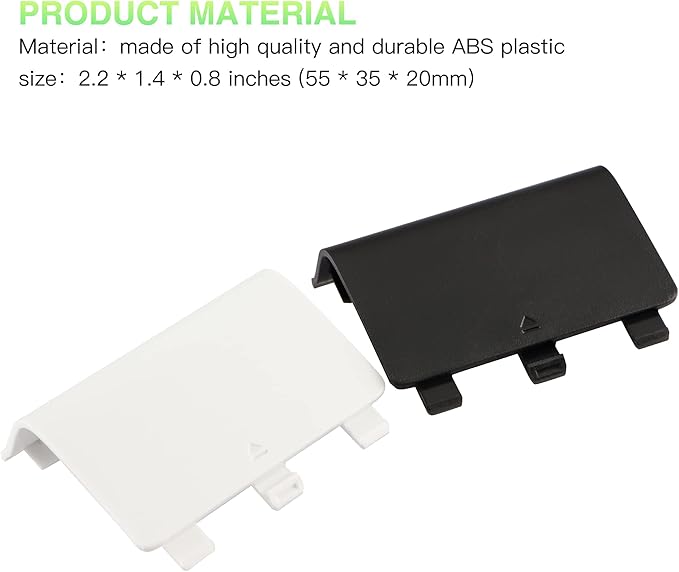 Xahpower Battery Cover for Xbox One, Replacement Battery Doors Shell Repair Part Compatible with Xbox One/Xbox One S Wireless Controller(4 Pack, Black, White)