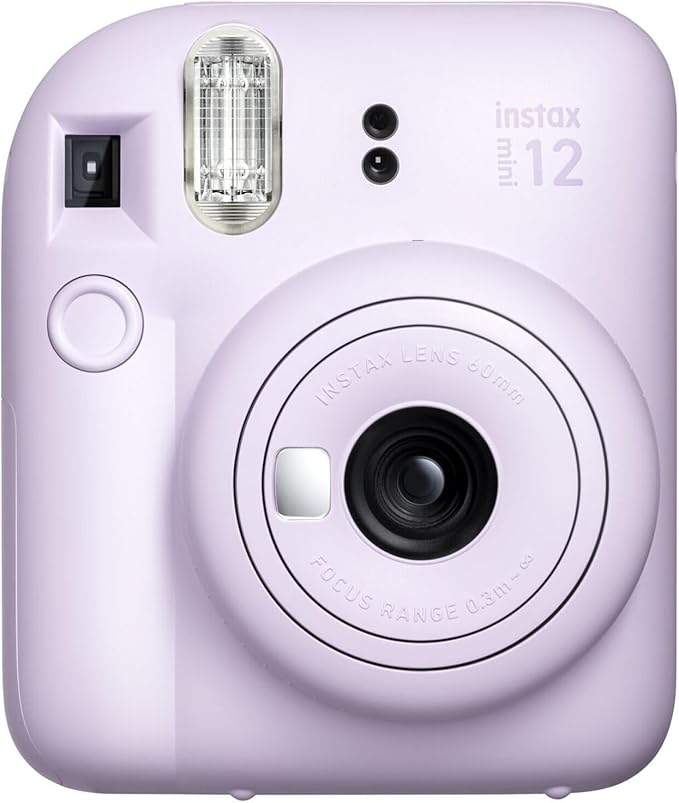 Fujifilm Instax Mini 12 Instant Camera Lilac Purple Bundle with Fuji Instax Mini Film Value Pack (80 Sheets) + Protective Carrying Case + Photo Album + Microfiber Cleaning Cloth
