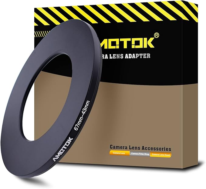 67mm Lens to 43mm Camera Lens Adapter,67mm to 43mm Filter Step-Down Ring Adapter Ring,Compatible All 43mm Filter Accessory