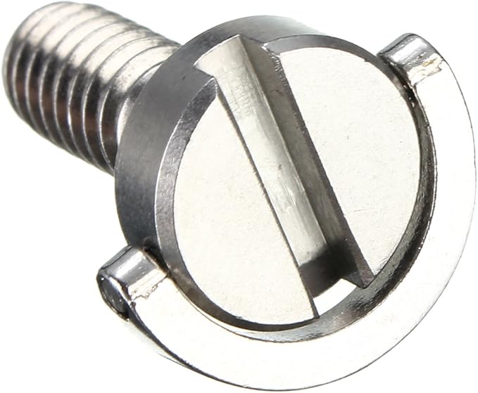 Long 1/4"" D-Ring Screw Stainless Steel for Camera Tripod Quick Release Plate Silver, 068401