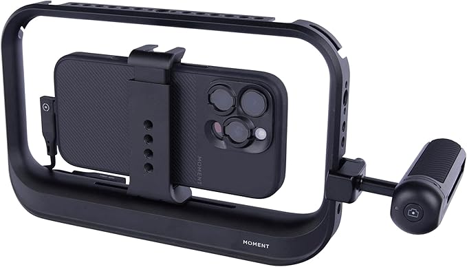 Moment SuperCage – Professional Mobile Filmmaking Rig with Cold Shoe Mounts, ¼”-20 Threads & Accessory Compatibility – Durable Aluminum Camera Cage for Mobile Videography