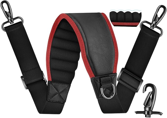 ZINZ 77" Shoulder Strap with Neoprene Thick Padded, Universal Bag Strap with Double Adjustable Buckles and Metal Swivel Hooks