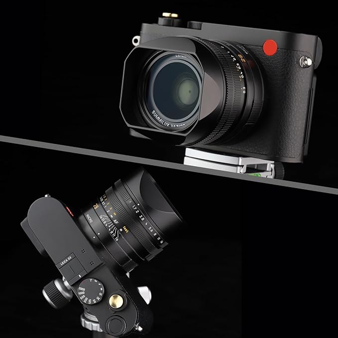 Haoge Metal Square Lens Hood for Leica Q3 Q3 43 Q2 Q Q-P QP q3 Typ116 Camera Accessories Black LH-LQB