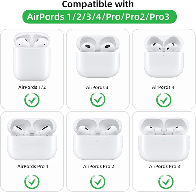 MOLOVA for Earbuds Carrying Case, Small Oval Storage Cases, Tech Pouch, Portable Storage Earbud Pouch Bag for Earbuds, in-Ear Headphones, Earphones, Headsets, Hearing Aids, USB Charging Cable, Green