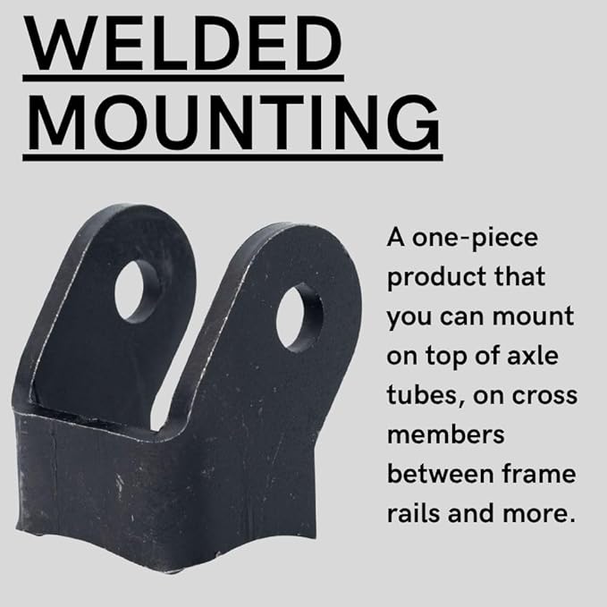 2 Pcs Shock Bracket, Heavy-Duty Shock Absorber, Black Curved Design for Off-Road Trailers (Bending Shock mounts)