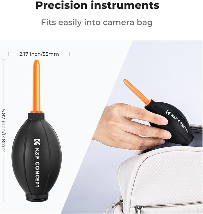 K&F CONCEPT Lens Air Blower, Rubber Bulb Air Pump Dust Blower Cleaner, with Long Nozzle for Cell Phone, Tablet, Camera Lens Sensors, Keyboard,Telescopes