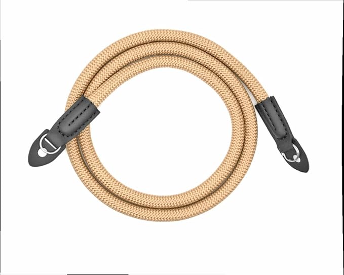Camera Strap Vintage 100cm Nylon Climbing Rope Camera Neck Shoulder Strap for Micro Single and DSLR Camera(Brown)