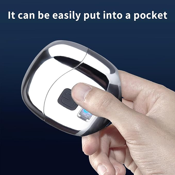 Pocket Shaver for Men, Small Electric Razor for Travel and Car, Double Track Cutter, Type-C Rechargeable, Washable Head Mini Shaver with LED Display