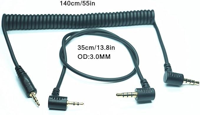 3.5MM-SL2(TRRS3.5) for Leica Camera Shutter Release Cable is Suitable to SL2/SL2S/SL3/SL3S Focusing and Photography Cables Focusing and Photo-Taking Function (3.5mm-SL2 2pcs)