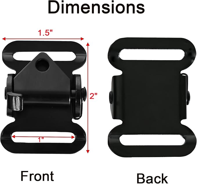 Cam Buckle Quick Adjust Spring Loaded Cam Lock Buckle Non-slip Buckle for 1 Inch Webbing Backpack Sling Bag Straps
