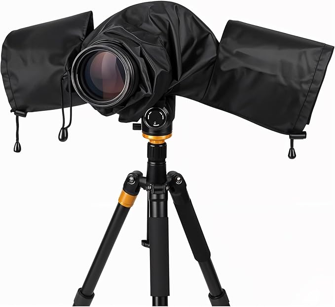 REFLEX CAMERA Universal Protective Waterproof DSLR/SLR Rain Cover with Drawstring Sleeves & Clear Viewing Window for Sony, Canon, Nikon, Panasonic, Lightweight Nylon Protection for All-Weather Outdoor