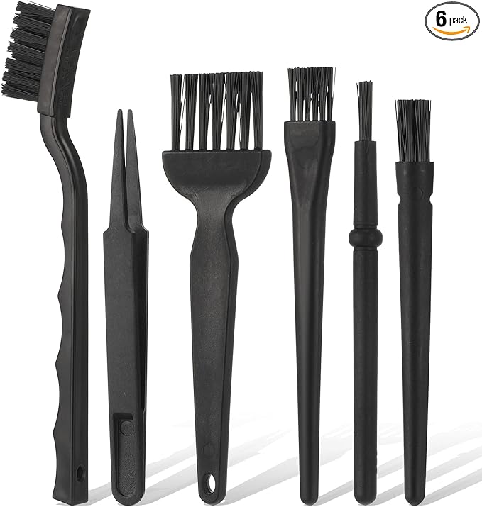 6 Pack Small Cleaning Brush Set Anti Static Small Cleaning Brushes for Tight Spaces, Electronics, Computer Keyboards, Laptops, Sewing Machines, and More