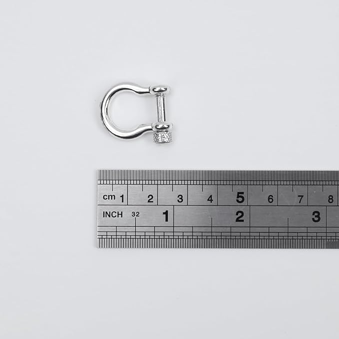 Semetall Screw Pin Anchor Shackle,10 PCS D Ring Shackle for Rigging, Lifting, Tow Strap, and Steel Wire Rope(15mm or 3/8")