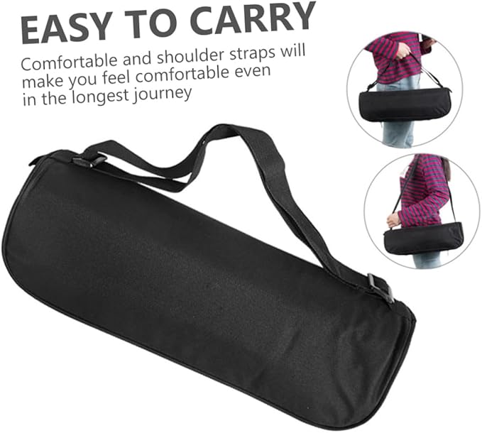 Portable Padded Tripod Carrying Case Storage Bag with Comfortable Shoulder Strap for Camera Tripods and Light Stands Unisex Design Black
