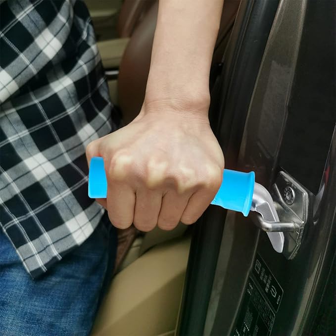 Auto Cane Portable Vehicle Support Handle, Car Door Assist Bar, Supports up to 300 Pounds, Car Door Handle for Elderly (Blue)