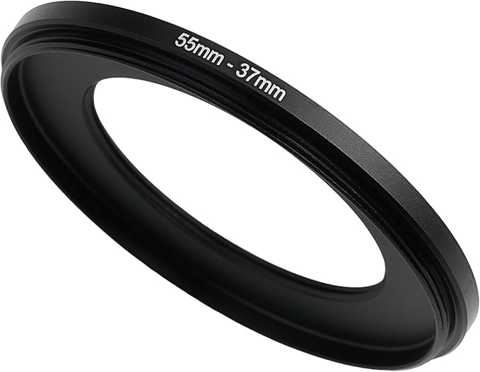 55mm to 37mm Step-Down Ring Filter Adapter,for All Brands UV ND CPL, Metal Ring Step-Down Rings Adapter Filter (55mm-37mm)