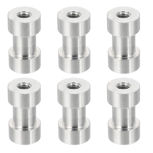 PATIKIL Camera Spigot Screws Converter 1/4" to 3/8" Female to Female, 6 Pack Tripod Screws Adapter Spigot Stud for Light Stand Hot Shoe Cold Shoe Adapter Ball Head Flash, Silver