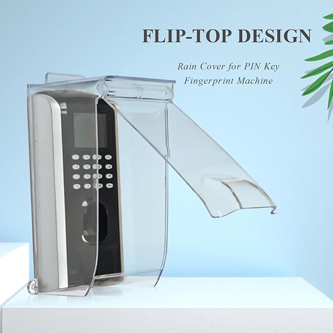 Clear Gate Outdoor Keypad Cover,Flip Access Control Rain Cover，Doorbell rain cover Compatible for most Doorbell/Lock Keypad/Attendance Machine/Door Keypad