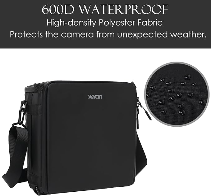svatin Camera Insert Bag,Shockproof &Pressure-proof Dual Opening Padded Camera Lens Cube Case Backpack,Digital DSLR SLR Mirrorless Cameras Storage for Canon,Nikon,Sony,Panasonic(XS Black)