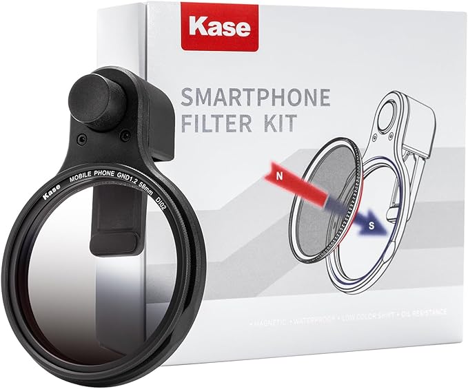 Kase 58mm Magnetic Phone Filters Soft GND1.2, 0.5s Quick-Snap Clip-On for iPhone 17 16 15 Pro Max Android, for TikTok Reels Shorts
