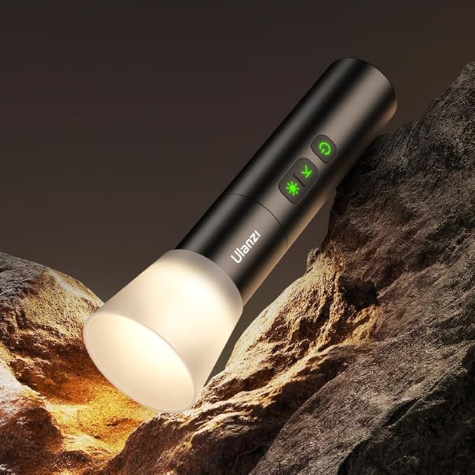 ULANZI LM07 LED Photography Flashlight, Handheld Videography Fill Light Spotlight 2000K-5500K-8000K Bi-Color Zoomable 2000mAh Rechargeable Portable Video Light for Photo, Video, Content Creation
