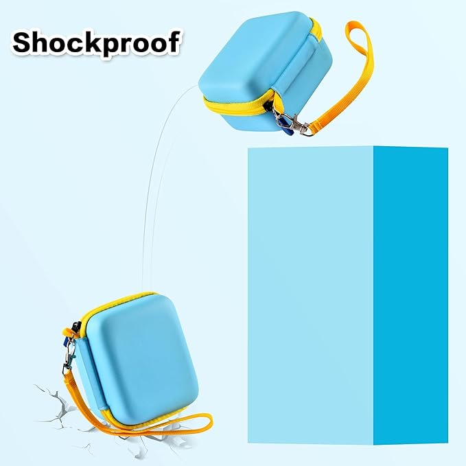 ANKHOH Camera Case for Seckton/for Desuccus/for PROGRACE/for Rindol/for GKTZ/for Dylanto/for GPOSY/for OZMI Kids Digital Camera, Kid Camcorder Storage Box Cable Accessory-Bag Only(Skyblue)