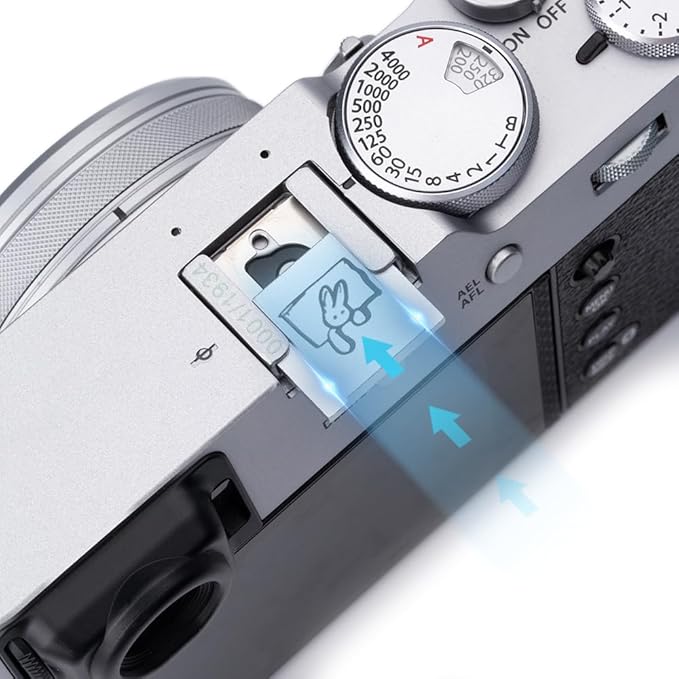 Camera Metal Hot Shoe Cover Protector Cap Cute Compatible for Fujifilm X100VI X100V X-M5 X-E5 X-T4 X-T3 for Leica Q Q3 (Rabbit)