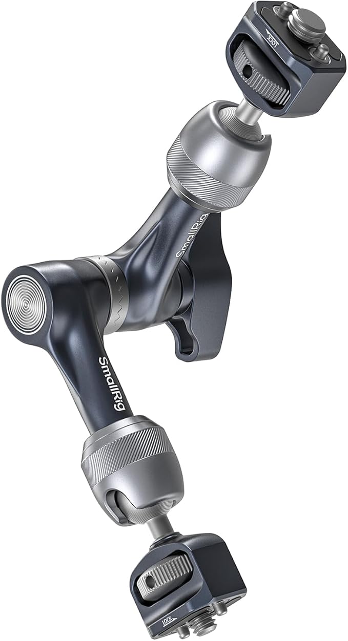 SMALLRIG 7" Rosette Magic Arm, Camera Monitor Mount, Articulating Arm with 1/4"-20 and 3/8"-16 Locating Screw for ARRI, Max Load Capacity 3.5kg Friction Arm, for Cameras, Monitors, LED Lights