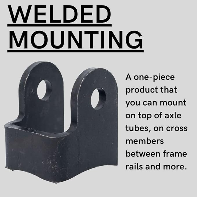 2 Pcs Shock Bracket, Heavy-Duty Shock Absorber, Black Curved Design for Off-Road Trailers (Vertical shock mounts)