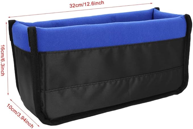 Pongnas Shockproof Camera Insert Bag with Padded Dividers for Safe Lens Storage (Blue)