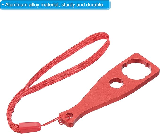 PATIKIL Camera Screw Spanner, 2 Pack Aluminium Alloy Camera Tighten Knob Bolt Nut Screw Wrench with Lanyard for Action Camera, Red