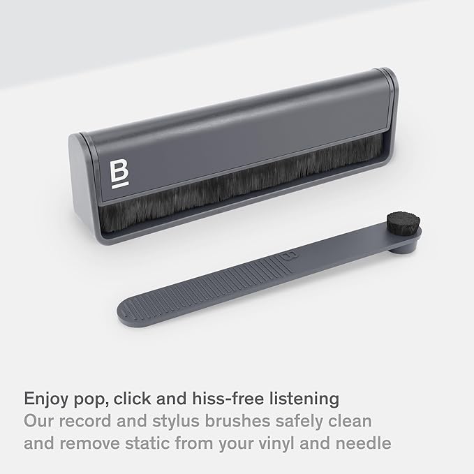 Boundless Audio Record Cleaning Kit - 2-in-1 Vinyl Cleaning Kit Includes Record Brush & Stylus Cleaner - Carbon Fiber Anti-Static Vinyl & Stylus Brushes
