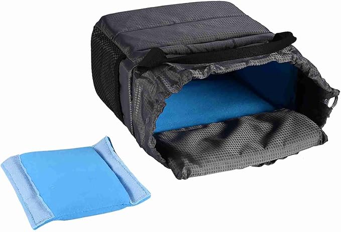ZJchao Camera Bag, Camera Bag Insert Shockproof Padded Divider Drawstring Closure for DLSR (Grey)