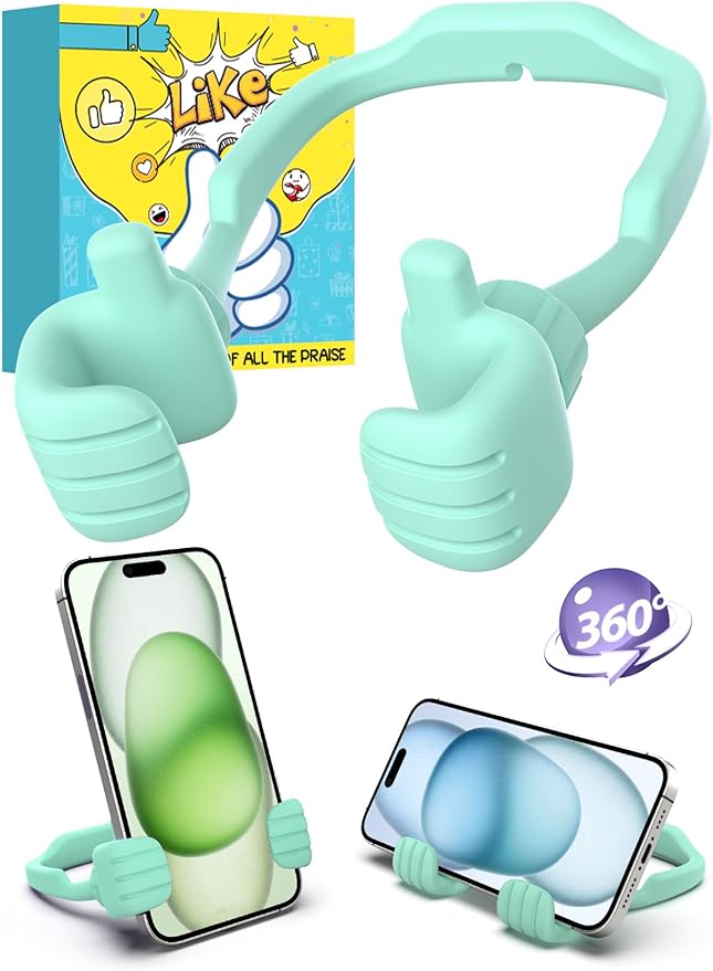 Easter Gifts for Boys Girls Teens Kids: Thumbs Up Lazy Phone Stand Holder for Desk Funny Gadgets Teenage Man Woman Dad Father Mother Mom Husband Wife Adults Easter Basket Stuffers Who Have Everything