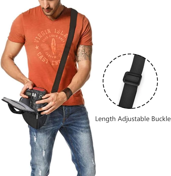 CADeN DSLR/SLR Camera Shoulder Bag Case with Adjustable Shoulder Strap, Compatible for Nikon, Canon, Sony Mirrorless Cameras Waterproof (Small)