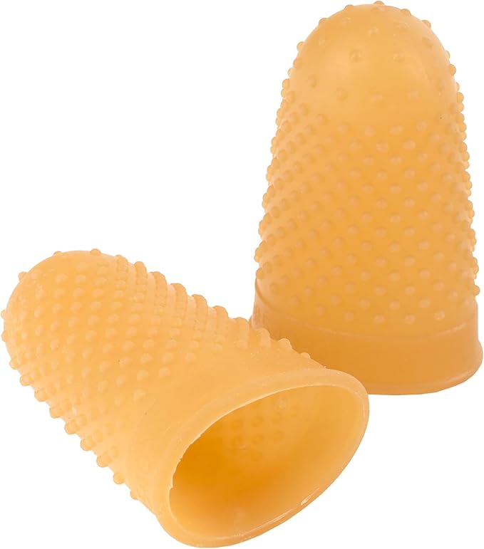 ACCO Rubber Finger Tips, Size 12 (Medium), 11/16" Base Diameter, Nubbed for Better Gripping, 12 Count Box (S7054032)