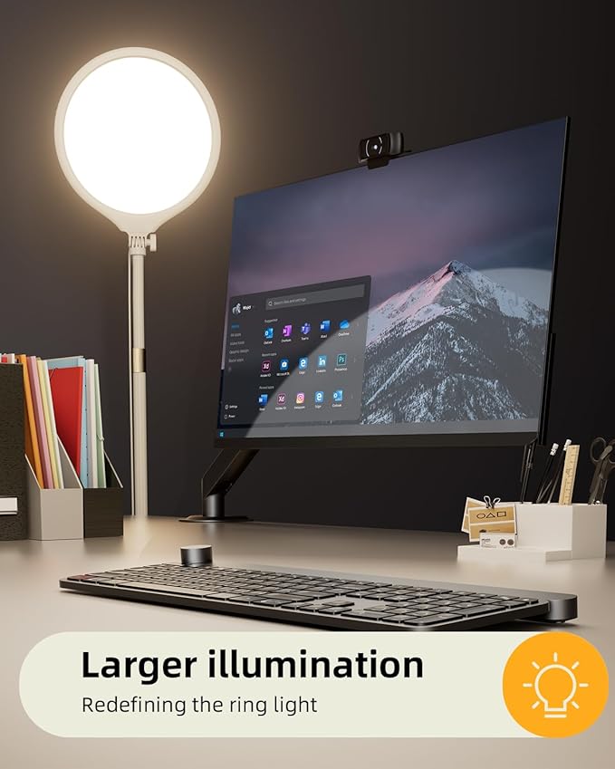 10.5" Ring Light with Stand and Phone Holder - 69" Tripod for iPhone with Light, Professional Led Ringlight for Video Recording/Make up/Streaming, Full Screen Light Ring for YouTube, Tiktok (White)