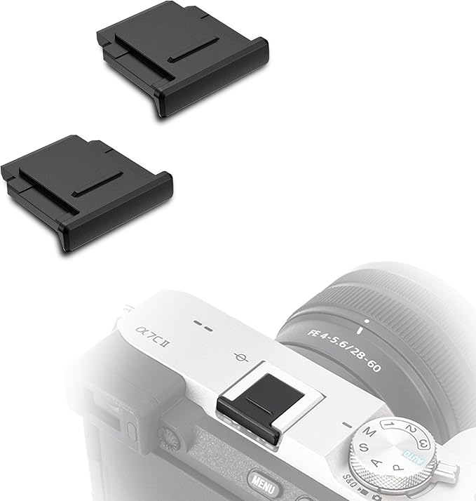 Hot Shoe Cover JJC Camera Hot Shoe Cap Protector for Sony A6600 A6100 A6000 A6300 A6400 A6500 A99II A77 II A68 A58 A7 III A7R II A7S II NEX-6 HX400V RX100II RX10 Replace Sony FA-SHC1M -2 Pack Black