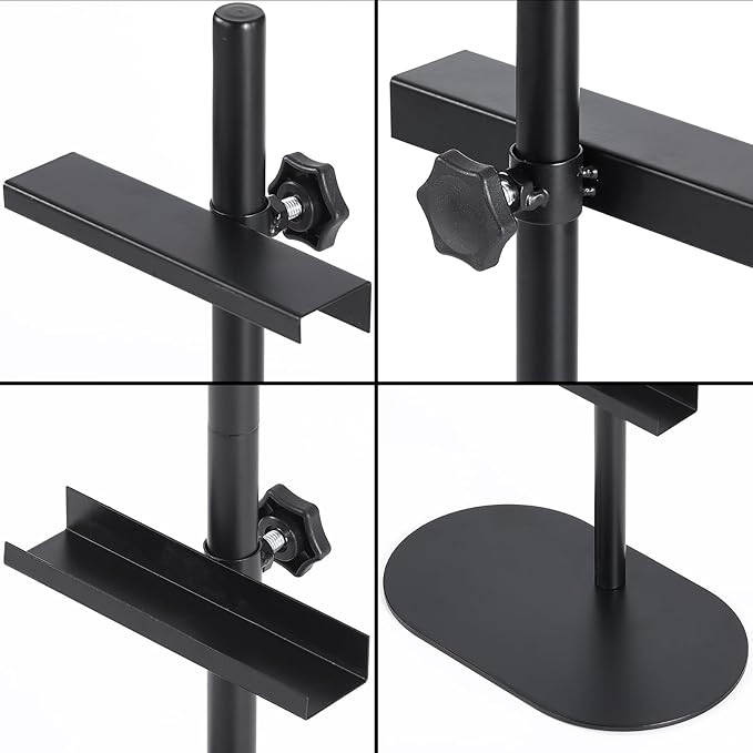 Adjustable Easel Stand, Tabletop Easel Stand for Picture Frames up to 28", Black Metal Picture Stand for Art Signs Photos, Framed Artwork Display Easel Stands for Home Events