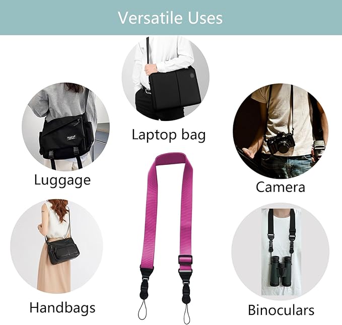 Adjustable Shoulder Strap:Comfortable iPad Strap Nylon Neck Lanyard for iPad/Samsung Tablet Case,Camera Binocular Crossbody Laptop Luggage Bag(Purple)