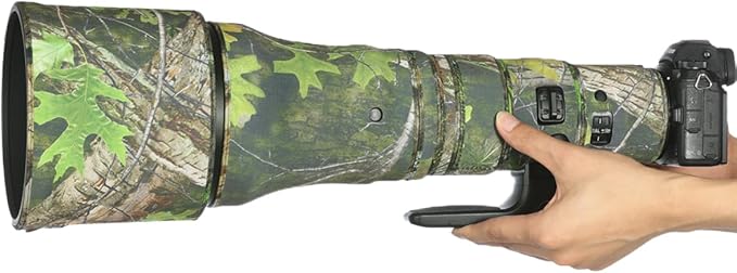 CHASING BIRDS Lens Camouflage Waterproof Coat for Nikon Z 800mm f/6.3 VR S Rainproof Lens Protective Cover Version IV (Green Leaf Camouflage, with 2.0X TC)