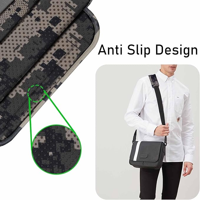 ZINZ Universal Shoulder Pad with Ultra Thick Cushion for Bag Luggage Bag Crossbody, Plus Long & Anti-Slip & Breathable,Camouflage Gray