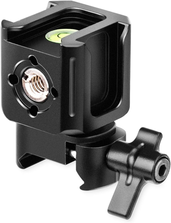Zeadio Universal NATO Clamp Camera Mount, Quick Release Clamp with 1/4"-20 - Hot Shoe Adapter & Cold Shoe Mount for Monitor, Light, Phone & Mic etc