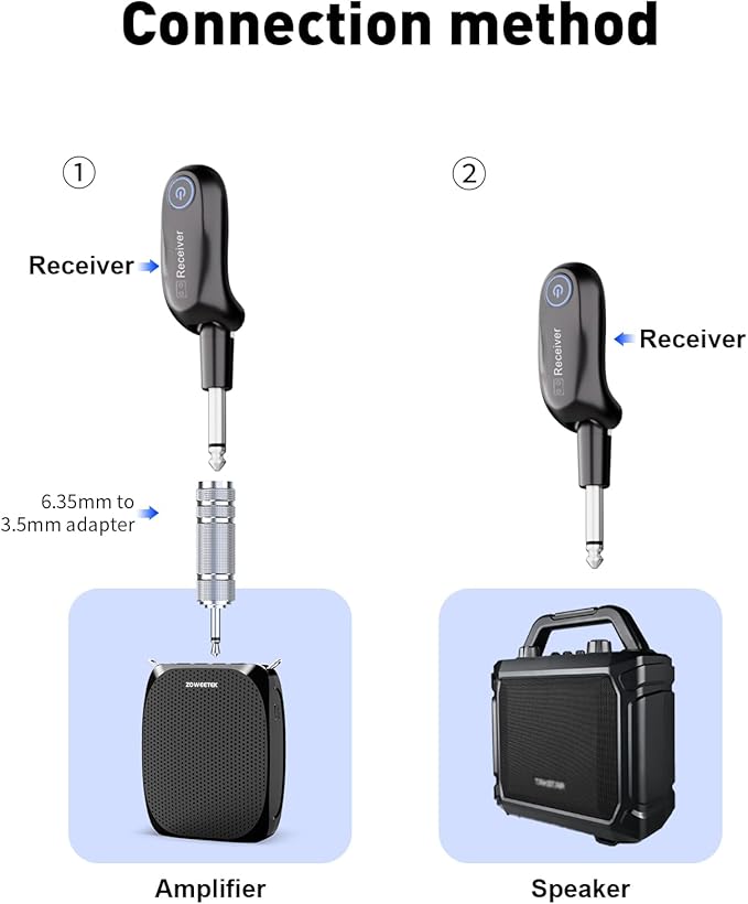 ZOWEETEK Wireless Microphones for Singing,Dual Handheld Dynamic Mic with Rechargeable Receiver,Karaoke Microphone Set for Singing,Wedding,Home Party, Classroom,Speech,Church,PA System,Plug and Play