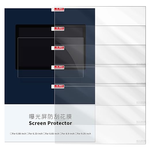 5PCS Screen Protector for LCD Resin 3D Printers, Screen Protective Film for Elegoo Mars2/2 Pro, Photon Mono/Mono SE, Voxelab Proxima 6.08 inch Monochrome LCD Resin 3D Printers