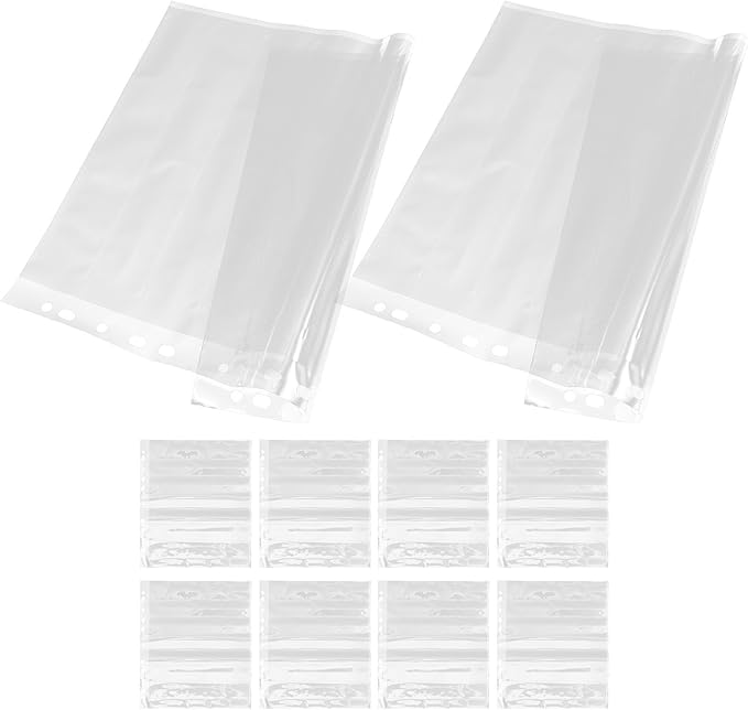 FUOYLOO 10pcs Dustproof Negative Film Sleeves with 135-hole Binder Pockets Archival Photo Storage Bags for Photographers and Collectors