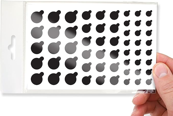 Stackable Webcam/Camera Vinyl Covers | 57 Tabbed Low-Tack Restickable Webcam Sticker | Multiple Sizes | Black 57-Pack Tabbed (Ultra Glossy)