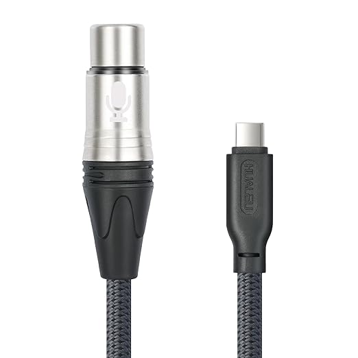 20Feet Female XLR to USB C 21DB high gain Micphone Cable,USB C to XLR for Dynamic Microphone iPhone 15 Pro,Mac Book,ipad,Notebook,Tablet Recording Cable