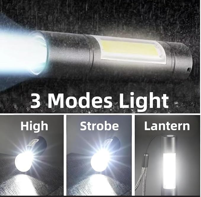 5Pack Mini Small Pocket LED Flashlight，USB Rechargeable High Lumens Bright Powerful EDC Flash Lights，Aluminum Handheld Flashlight for Home, Emergency, Camping, Dog Walking, Bulk Gifts for Kids